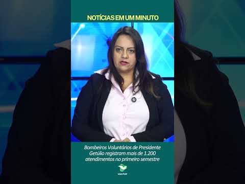 Presidente Getúlio: Bombeiros registram mais de 1.200 atendimentos no primeiro semestre