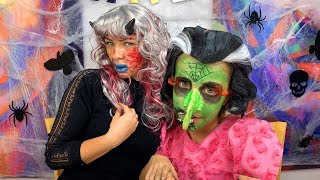 ЧЕЛЛЕНДЖ Грим НА Хеллоуин 2018 КТО СТРАШНЕЕ Обмани или Проиграешь /// Вики Шоу