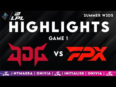 JDG vs FPX Highlights Game 1 LPL 2025 JD Gaming vs FunPlus Phoenix by Onivia