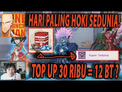 🔥🔥HARI PALING HOKI SEDUNIA!! TOP UP 30RIBU DAPAT 12 BLACK TICKET ? - ONE PUNCH MAN:The Strongest