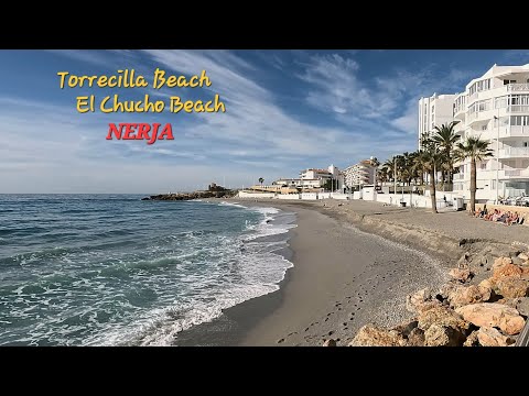 Nerja ⛱️ Torrecilla Beach & El Chucho Beach | 4K 🇪🇸 Ambient Sounds Only.