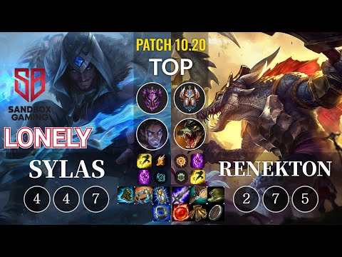 SB Lonely Sylas vs Renekton Top - KR Patch 10.20