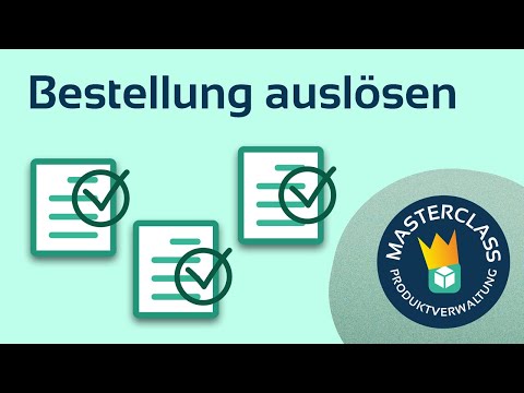 Produktverwaltung - Bestellungen auslösen