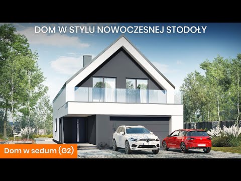 Dom w sedum (G2) – Projekt domu w stylu nowoczesnej stodoły - ARCHON+ Projekty Domów