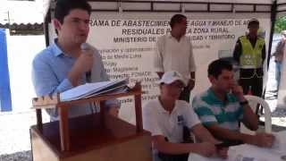 preview picture of video 'Ministro Luis Felipe Henao y Gobernador Luis Miguel cotes, inauguraron acueducto de Media Luna, Magd'