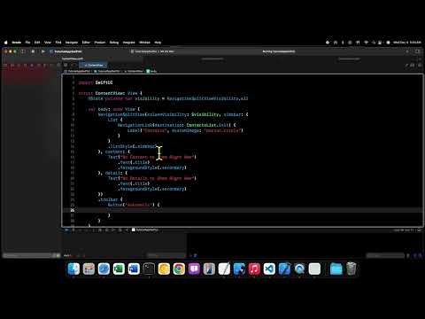 SwiftUI - 70 - Changing Which Columns are Shown in NavigationSplitView