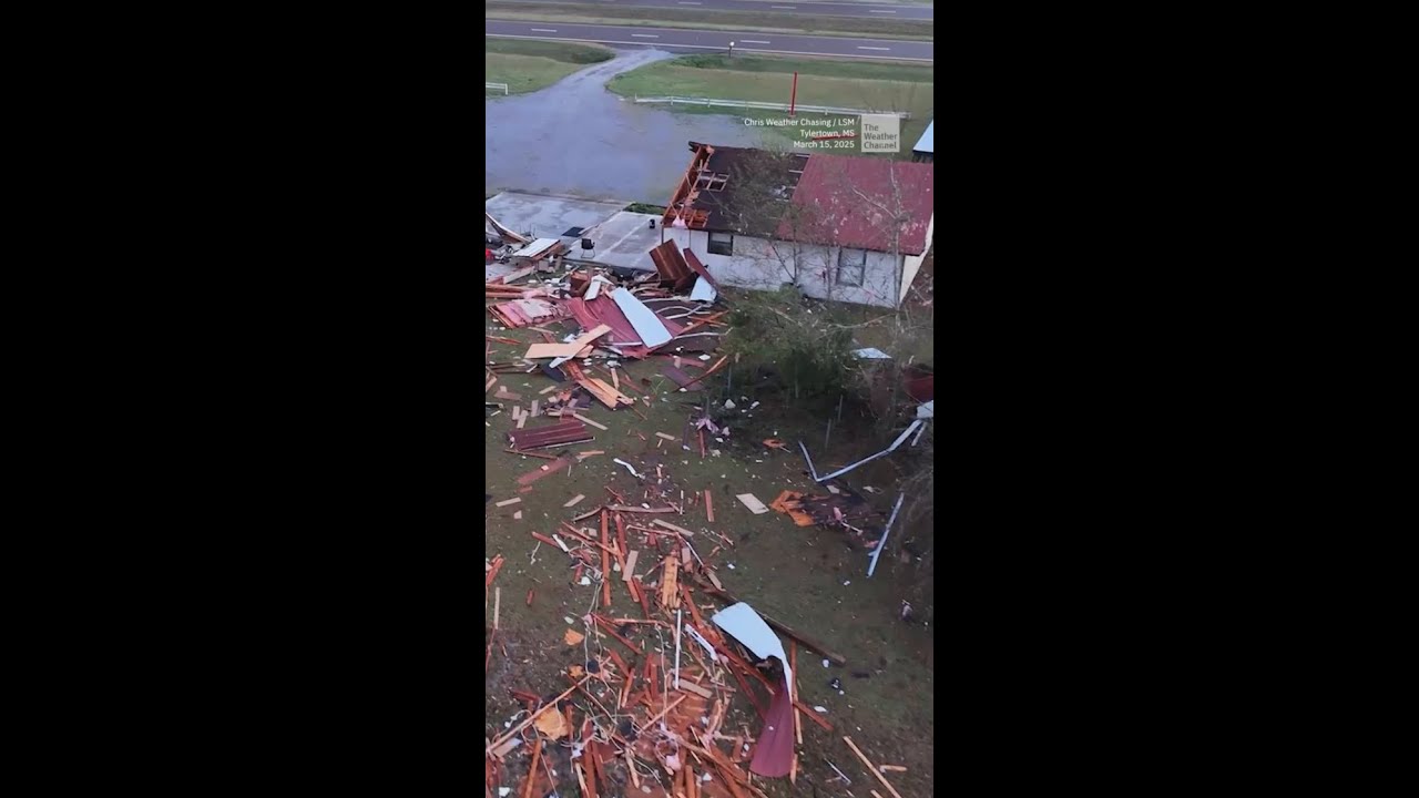 Drone Video Of Tornado Damage In MS