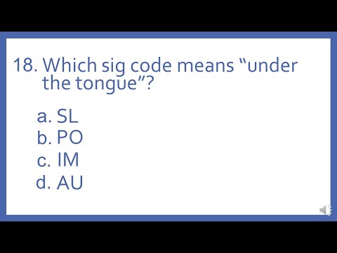 Pharmacy Abbreviations and Sig Codes PTCB Test Prep Question - Which sig code is under the tongue?