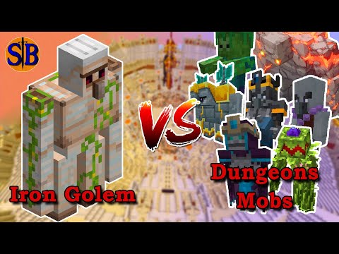 Sathariel Battle - Iron golem vs Dungeons mobs 1v1 | Minecraft Mob Battle