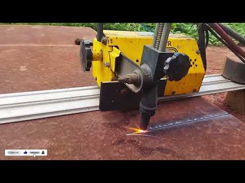 Pug machine cutting 12 mm ms sheet cutting
