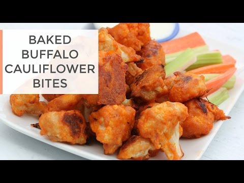 , title : 'Baked Buffalo Cauliflower Bites Recipe | Healthy Super Bowl Recipe'