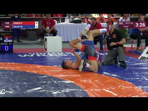 Qual. GR - 57 kg: F. ERKEN (TUR) v. M. GAJIC (SRB)