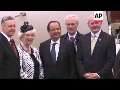 Merkel, Hollande, Letta and Harper arrive for G8 summit