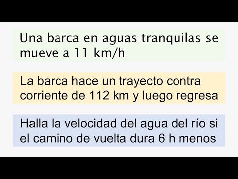 PROBLEMA DE RAZONAMIENTO MATEMÁTICO. Halla la velocidad del agua del río
