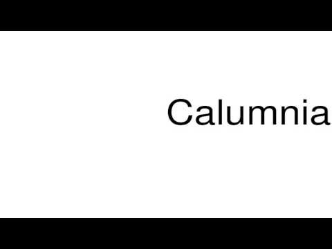 How to pronounce Calumniation Video