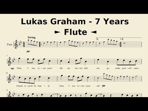 Lukas Graham - 7 Years (Flute) [Sheet Music // Cover by Mace]