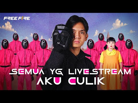 ANDRA CULIK SEMUA YOUTUBERS YG LIVE STREAMING! SQUID GAME DUNIA NYATA X FREE FIRE TIBA😱 | EPISODE 1