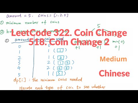 LeetCode 322. Coin Change and 518. Coin Change 2 换零钱
