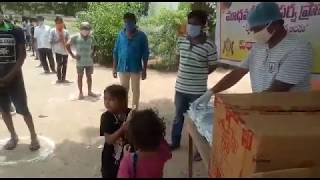 Covid 19 - Distributed Satvik meals to the 200 needy stranded migrant workers in Kazipet