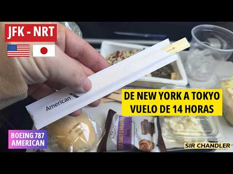 VUELO DE 14 HORAS DESDE NUEVA YORK 🇺🇸 A TOKIO 🇯🇵 - CLASE TURISTA AMERICAN AIRLINES