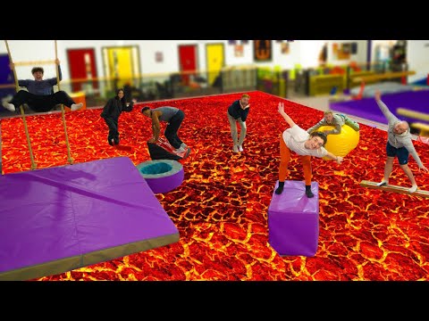FLOOR IS LAVA GYMNASTICS CHALLENGE!