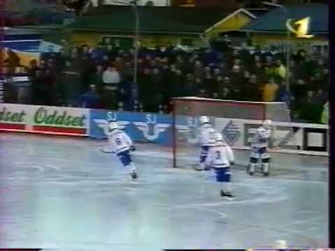 Чемпионат Мира 8.2.1997г.полуфинал Швеция-Финляндия 8-5(2-тайм) Комментатор Владимир Перетурин