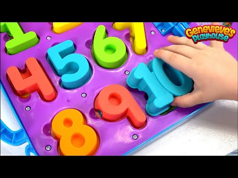 Genevieve Teaches Kids Numbers and Letters with Toy Puzzles!