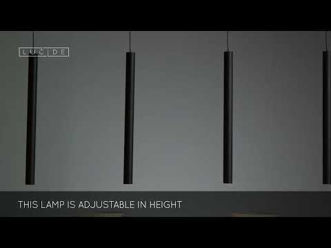 Lucide 74403/04/30 – Dimmable Chandelier on a String LORENZ 4×LED/4W/230V Black