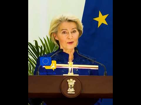 Video Thumbnail: Ursula von der Leyen: When India Rises, the World Becomes Stronger!