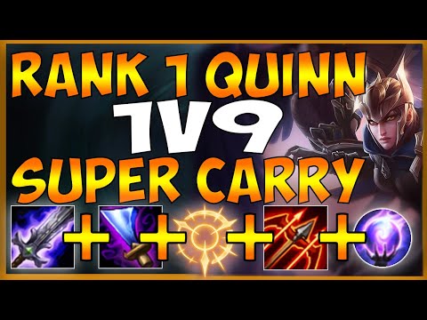 INSANE CARRY WITH 4 LOSING LANES ON PLAT SMURF! HOW TO CARRY WITH QUINN - League of Legends