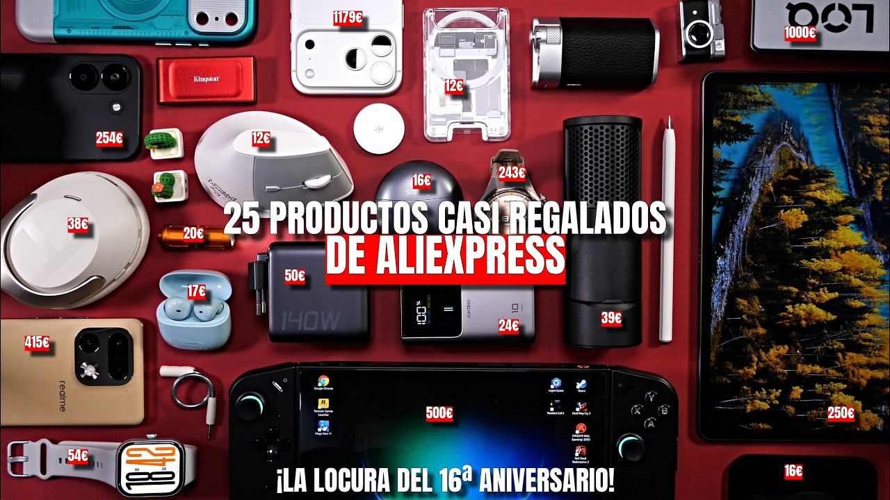 25 productos casi regalados de ALIEXPRESS en su 16º Aniversario 💥 Episodio 02