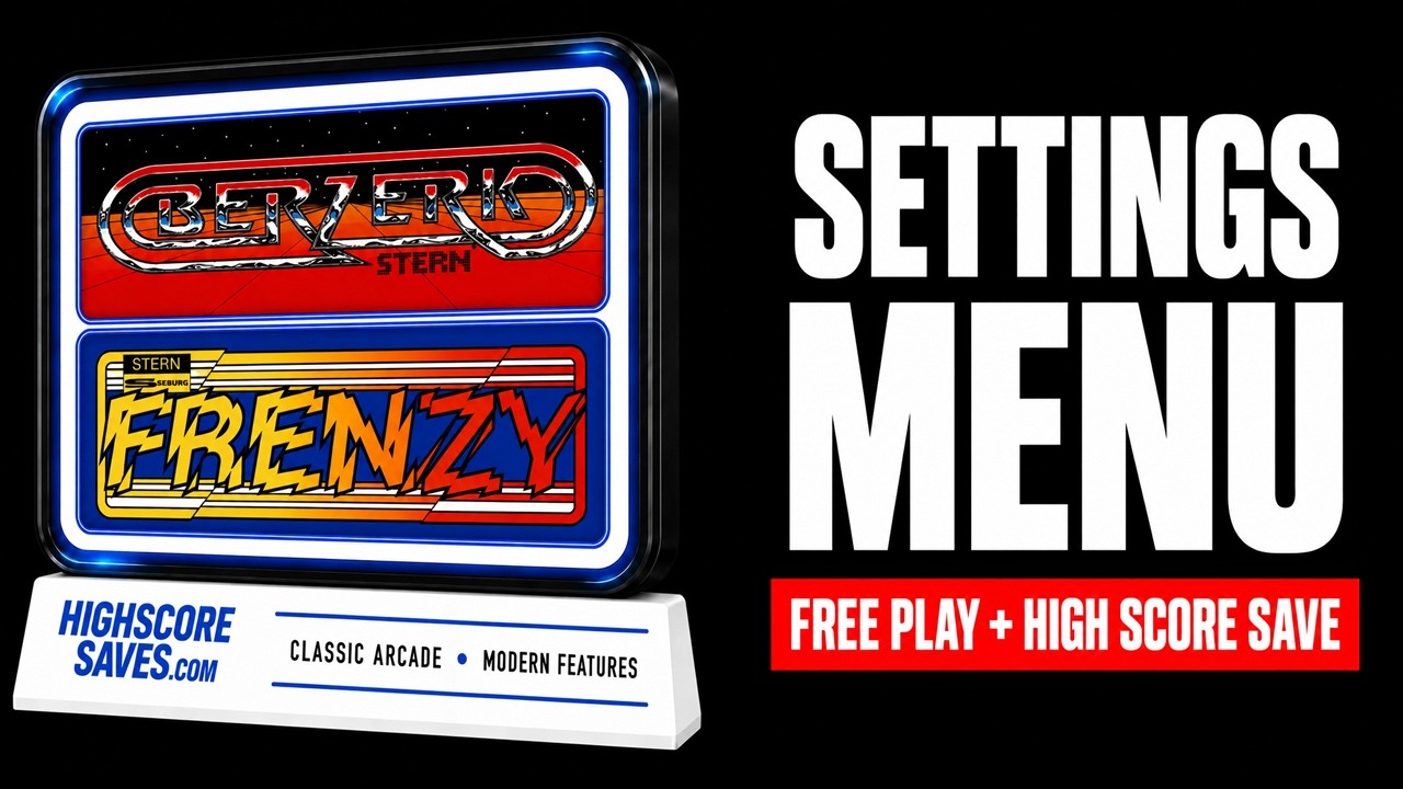 Berzerk / Frenzy Multigame settings menu video guide
