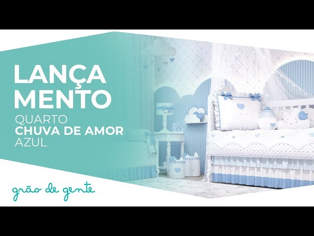Quarto de Bebê Chuva de Amor Azul - Grão de Gente