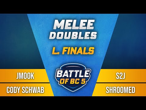 Jmook / Cody Schwab vs S2J / Shroomed - Melee Doubles Losers Final - Battle of BC 5