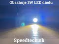 LED svetlo 12V - 23mm biele 3W LED (1ks) - Video Youtube