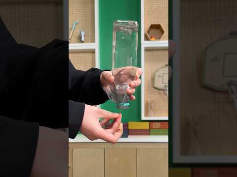 Part of a video titled Flip a Bottle Upside Down with NO SPILLS - YouTube