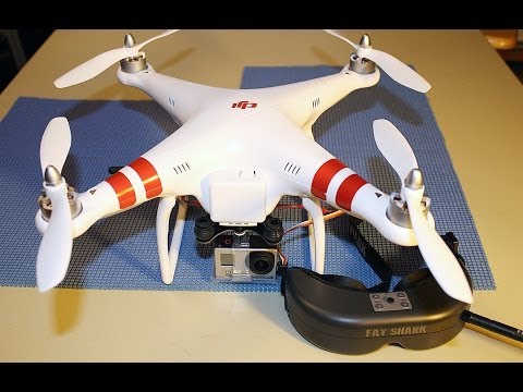 Installing Fat Shark Predator FPV Goggles to DJI Phantom Quadcopter with GoPro Hero 3 Camera