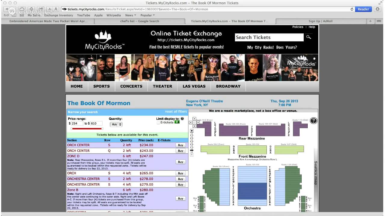 The Book of Mormon Tickets New York City NYC NY Eugene O'Neill Theatre Broadway