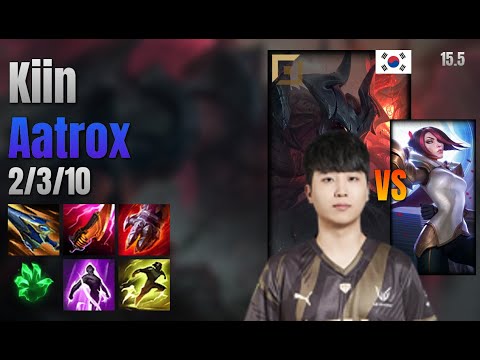 Kiin Top Aatrox vs Fiora lol KR solo rank Full Game 15.5 | 기인 아트록스 vs 피오라