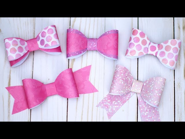 diy paper bow tutorial 5 bows with 1 template essyjae paper bow template