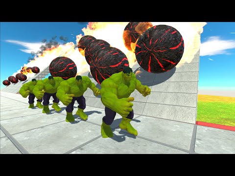 The Challenge Of Running Through Falling Fireballs - Animal Revolt Battle Simulator