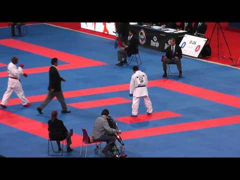 WKF 2012  75 FRA163 D DONA  0   AZE133 R AGHAYEV  7   21st World Championships Paris, France