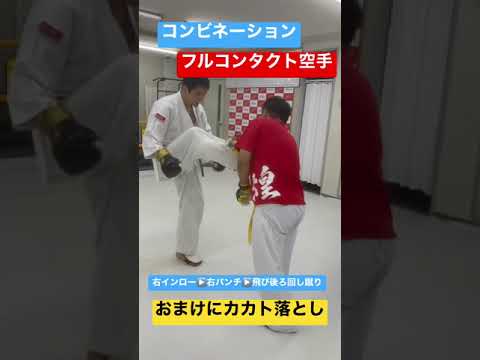 フルコン　コンビネーション　飛び後ろ回し蹴り