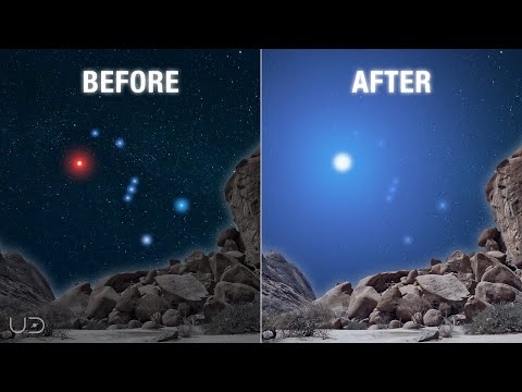 The Night Sky When BETELGEUSE Goes SUPERNOVA