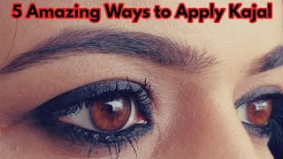How to apply Kajal | 5 different ways | Makeup She Said