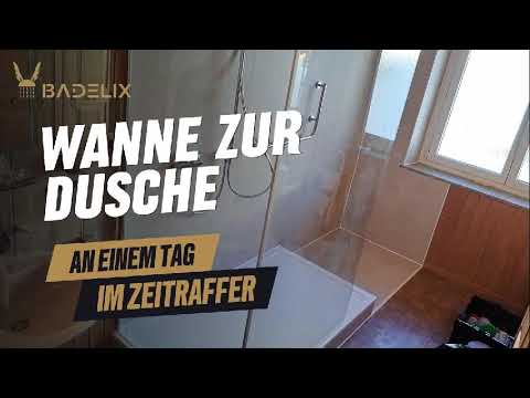 BADELIX TimeLapse: Badumbau von der Wanne zur leicht begehbaren Dusche in Rekordzeit