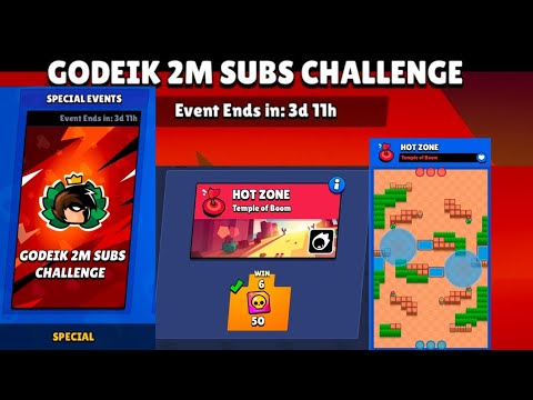 BRAWL STARS | GODEIK 2M SUBS CHALLENGE | 6 Win complete | Gameplay | Game |@GoDeiK