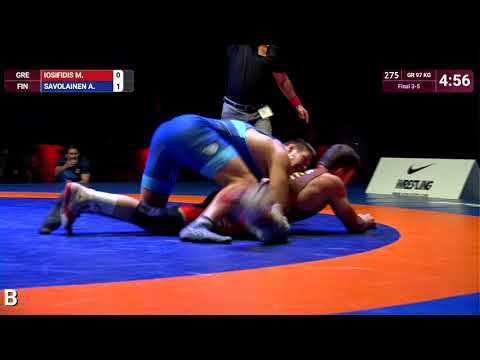 BRONZE GR - 97 kg: M. IOSIFIDIS (GRE) v. A. SAVOLAINEN (FIN)
