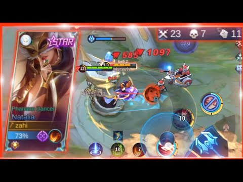 23 kills | Never walk alone Natalia hyper carry | zahi Natalia gameplay | mobile legends
