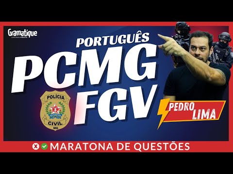 🔴PCMG | MARATONA DE QUESTÕES | Português FGV!